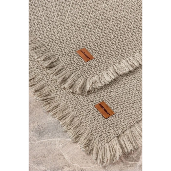 Bath Rug Set Bej 2li 75x125 60x90