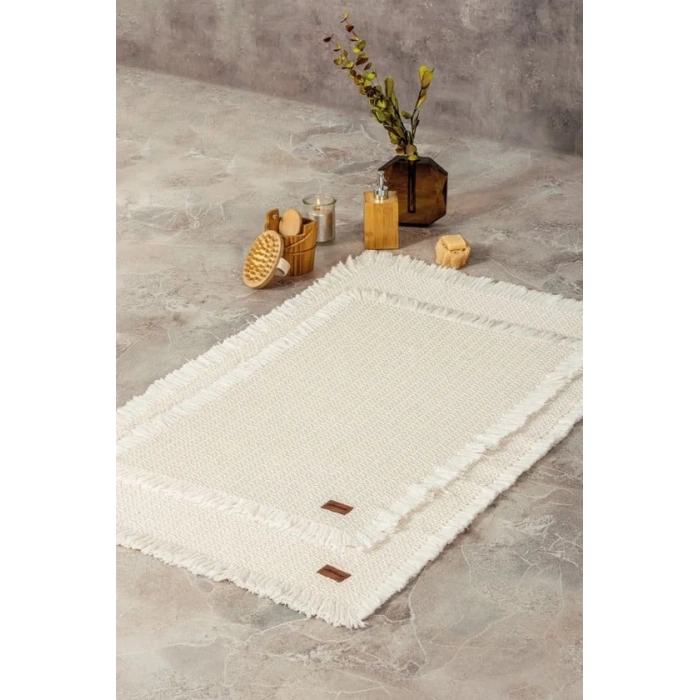 Bath Rug Set Krem 2li 75x125 60x90