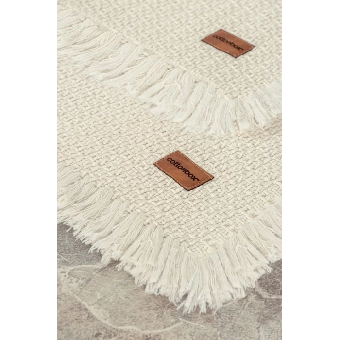 Bath Rug Set Krem 2li 75x125 60x90