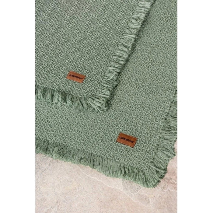 Bath Rug Set Yeşil 2li 75x125 60x90
