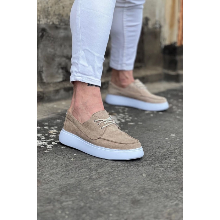 Bej Süet Ortopedik Taban Erkek Casual Ayakkabı