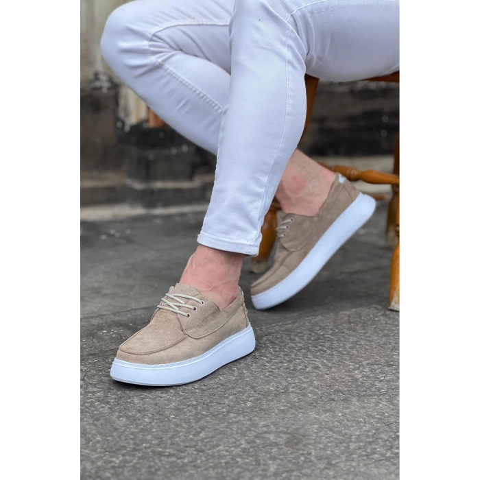 Bej Süet Ortopedik Taban Erkek Casual Ayakkabı