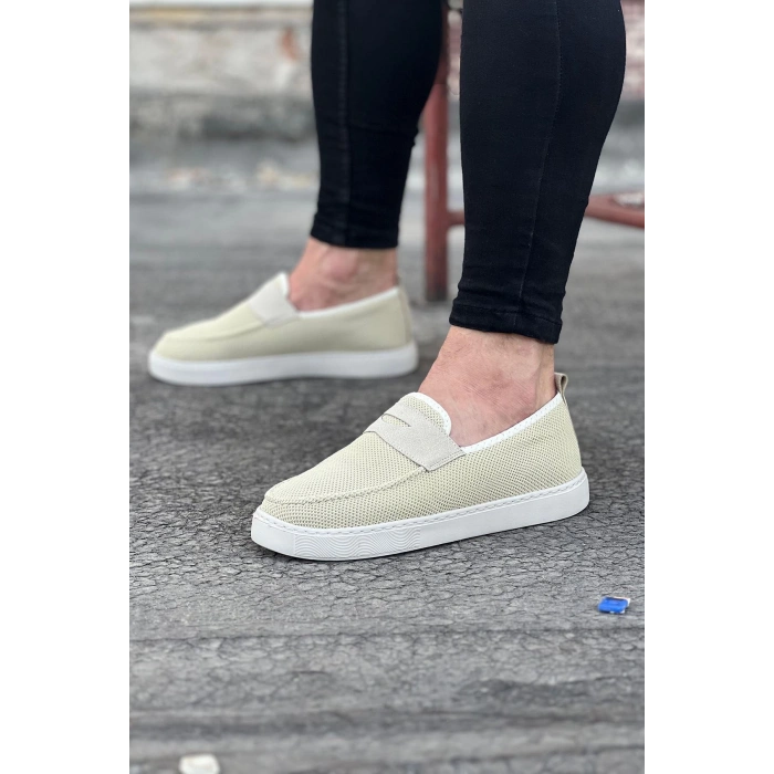 Bej Triko Babet Erkek Casual Ayakkabı