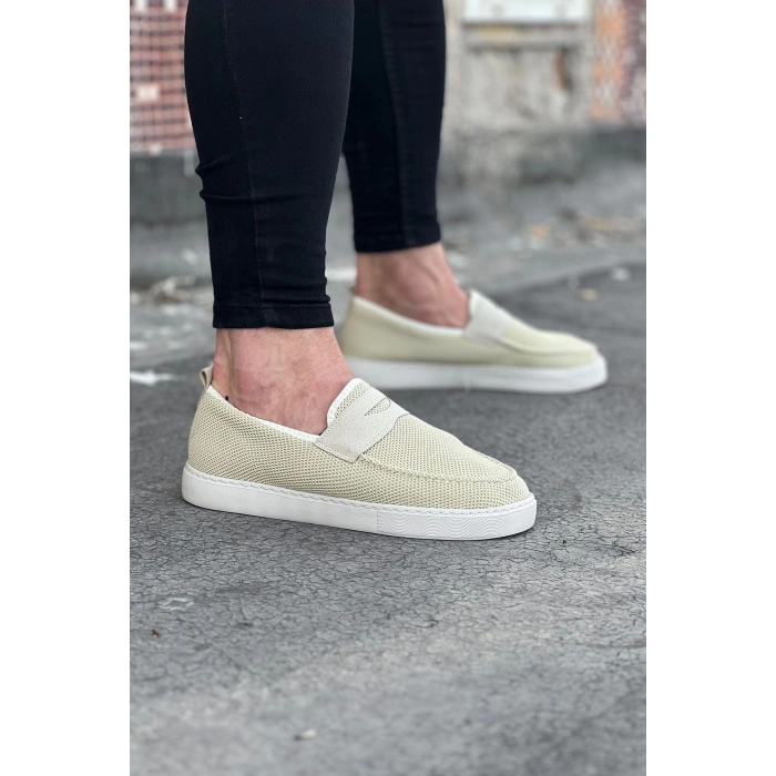 Bej Triko Babet Erkek Casual Ayakkabı