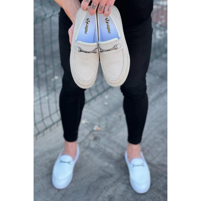 Bej Triko Babet Erkek Casual Ayakkabı