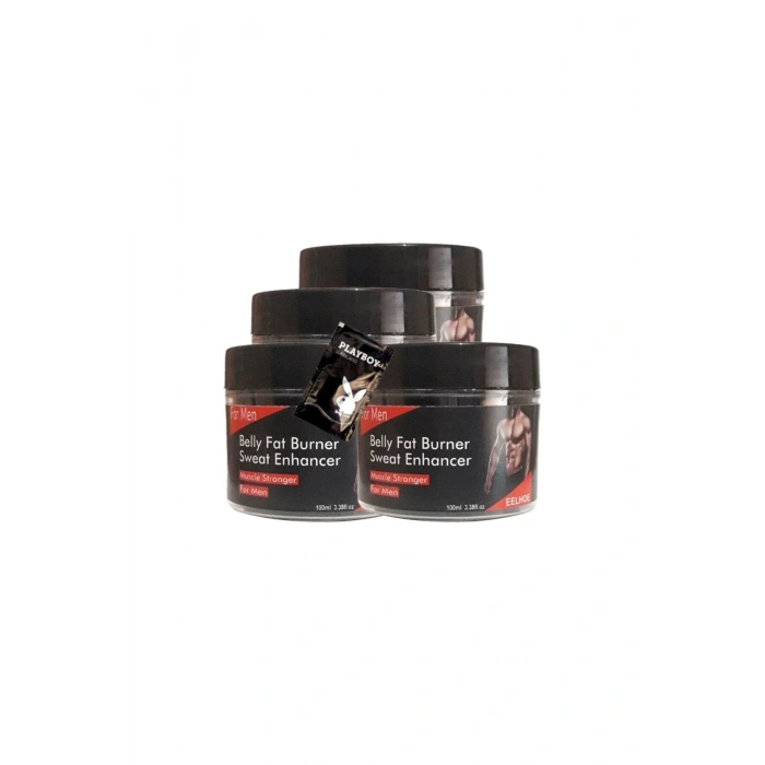 Belly fatBurner Yağları eritmek için masaj bakım kremi 4x100 ml+1 Adet Jel ile