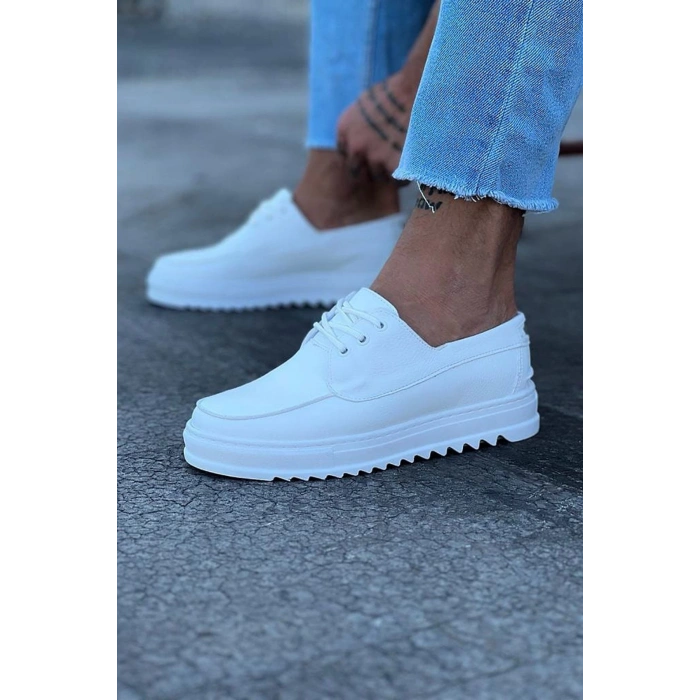Beyaz Erkek Saraclı Casual Ayakkabı