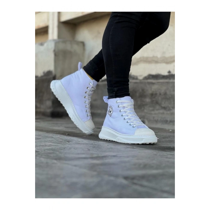 Beyaz Erkek Yarım Bilek Casual Ayakkabı