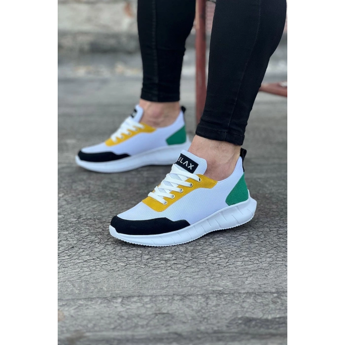 Beyaz Füme Triko Erkek Spor Ayakkabı