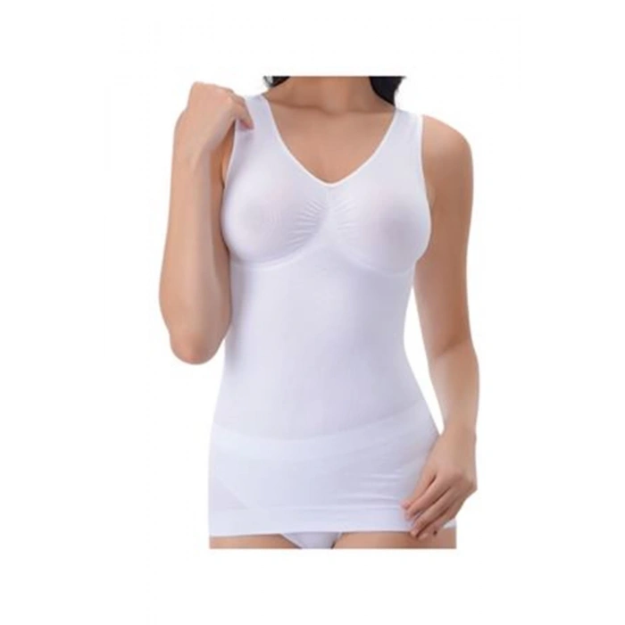 Beyaz Kadın Dikişsiz Atlet Korse