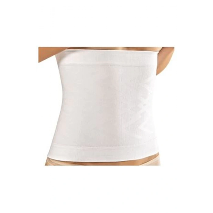 Beyaz Kadın Dikişsiz Bel Korse