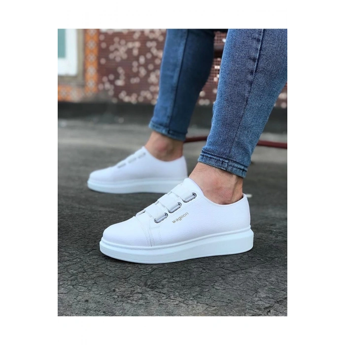 Beyaz Kalın Taban Casual Erkek Ayakkabı
