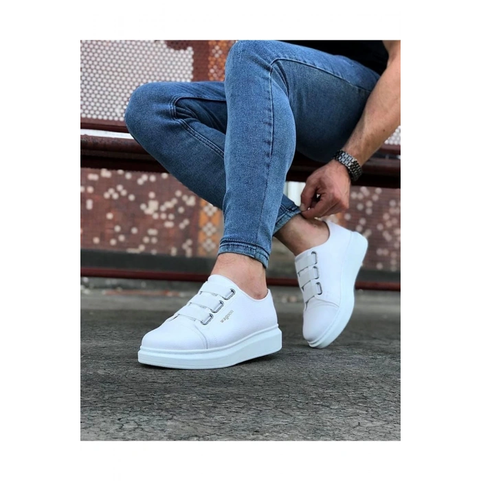Beyaz Kalın Taban Casual Erkek Ayakkabı