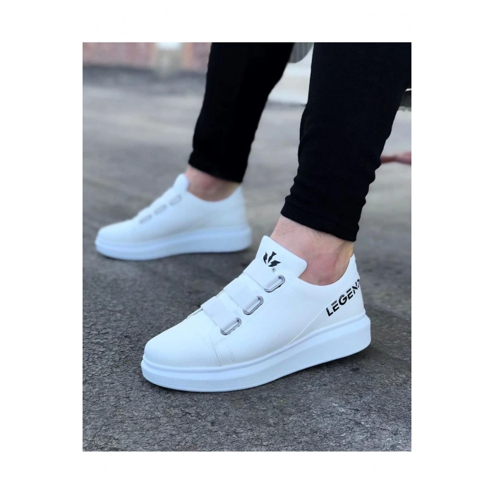 Beyaz Kalın Taban Casual Erkek Ayakkabı