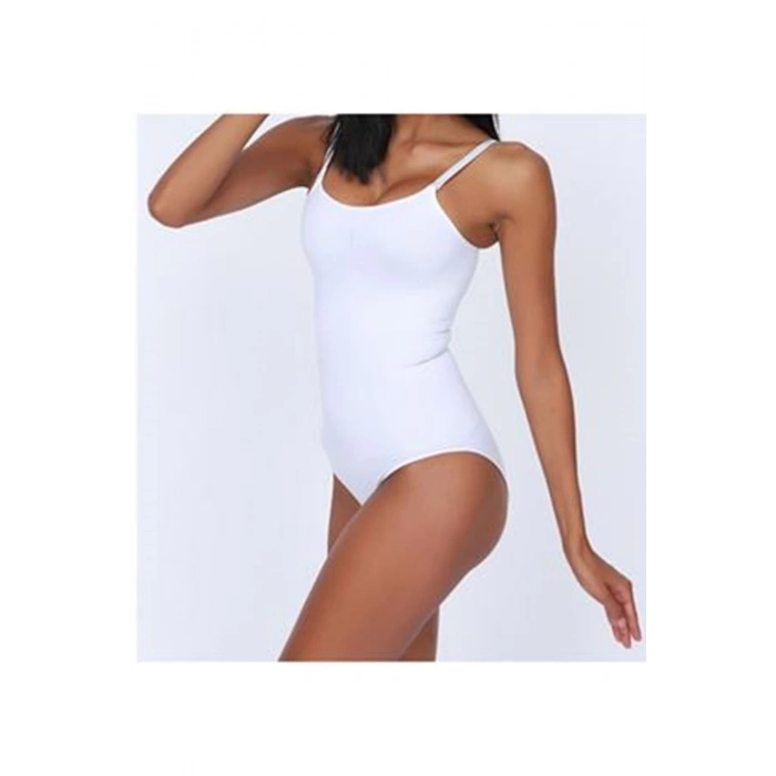 Beyaz Kancalı Dikişsiz Korse