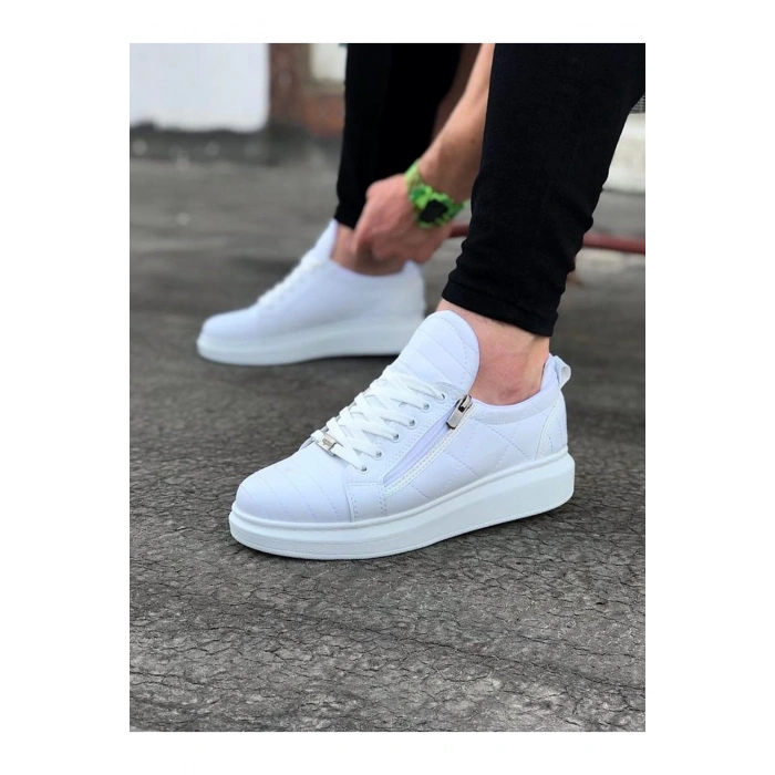 Beyaz Kapitone Erkek Casual Ayakkabı