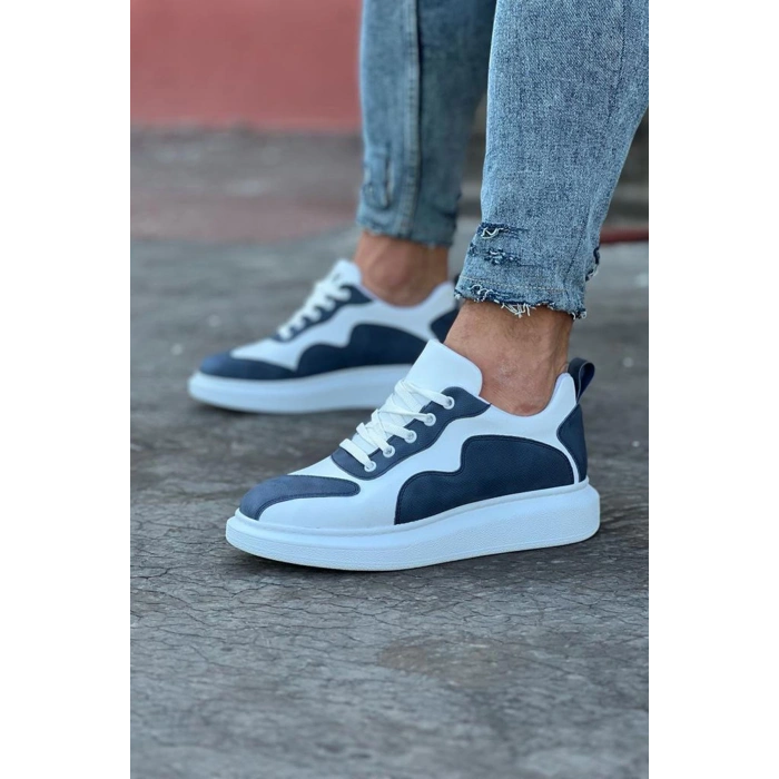 Beyaz Mavi Erkek Casual Ayakkabı