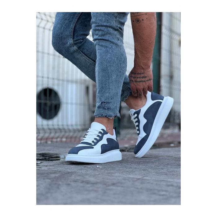 Beyaz Mavi Erkek Casual Ayakkabı