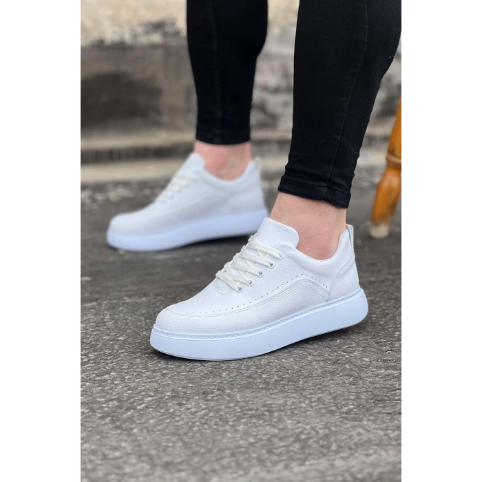 Beyaz Ortopedik Taban Erkek Casual Ayakkabı