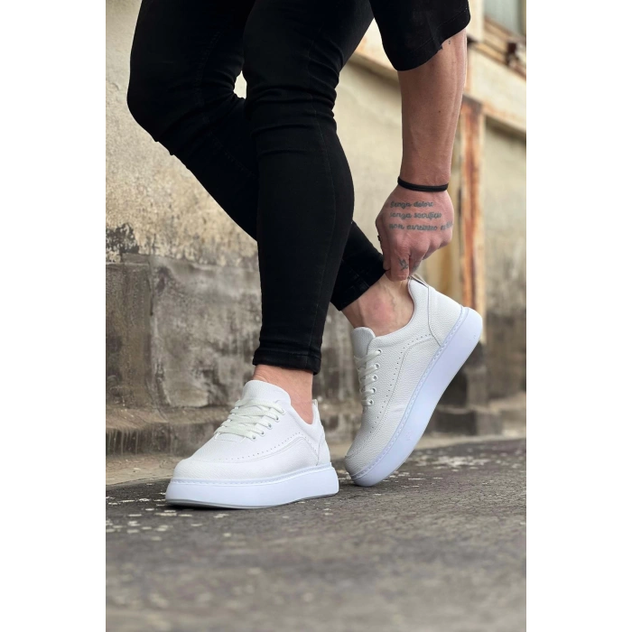 Beyaz Ortopedik Taban Erkek Casual Ayakkabı