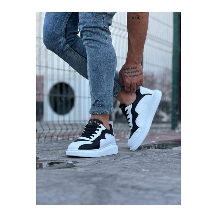Beyaz Siyah Erkek Casual Ayakkabı