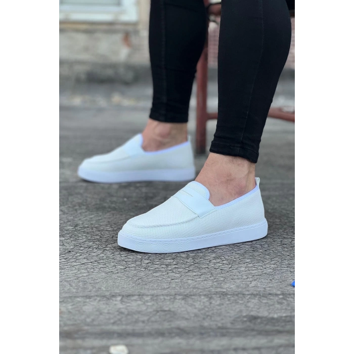 Beyaz Triko Babet Erkek Casual Ayakkabı