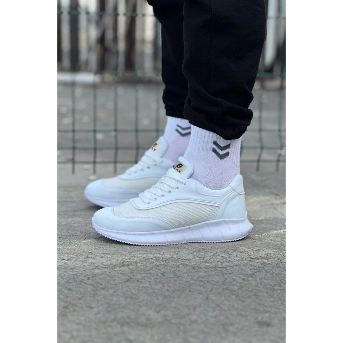 Beyaz Triko Erkek Spor Ayakkabı