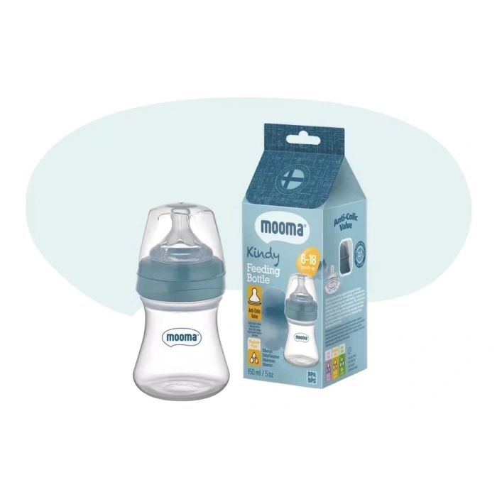 Biberon Anti Kolik Biberon 150 ml Kapaklı Biberon 6 - 18 Ay (Orta Akış)