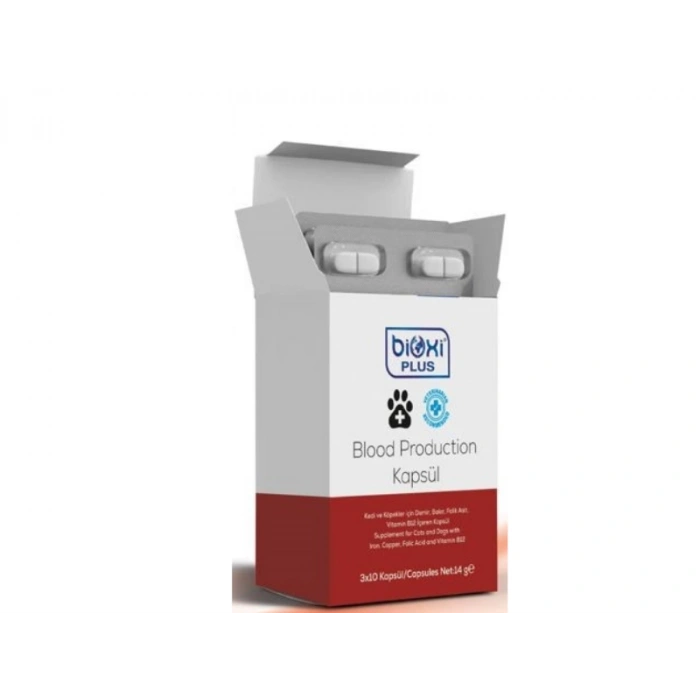 Bioxi Plus Blood Production Kapsül Demir Bakır Folik Asi B vitamini 30 kapsül
