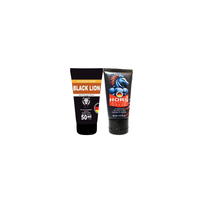 Black Lion Booster 50 ml + Hors Active Cream 50 ml / Erkeklere Özel Katılaştırıcı Krem Seti