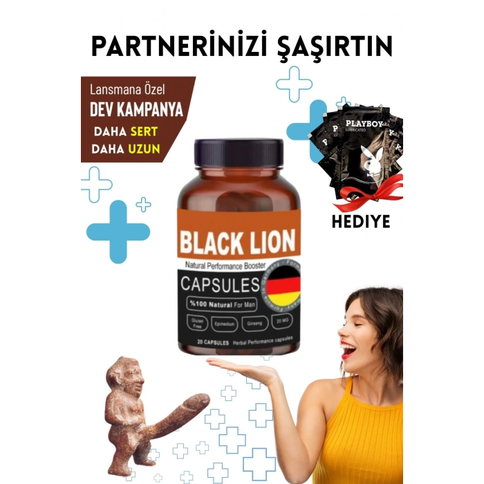 Black Lion XXL li li lü Mucizevi Erkek lı Set