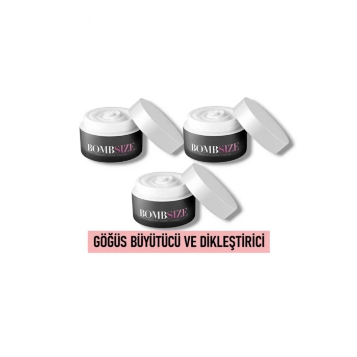 Bombsize Kadınlara Özel Göğüs Geliştirici Dolgunlaştırıcı Sıkılaştırıcı Bakım Kremi 50 ML X 3 Adet