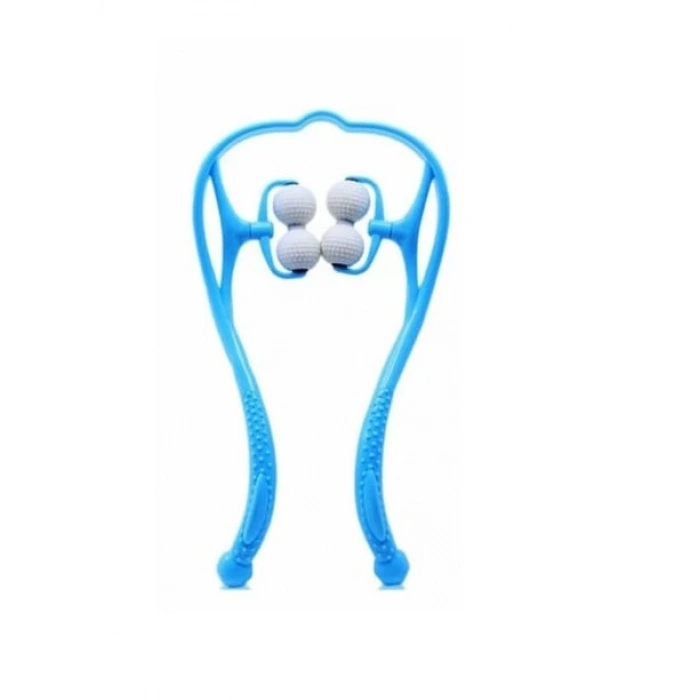 Boyun Bacak Ayak Bel Masaj Aleti Çok Fonksiyonlu Manuel 4 Tekerlekli - Mavi