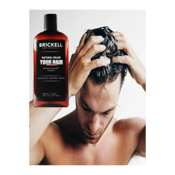 Brickell Erkeklere Için Saç Sakal Beyazlık Giderci Renklendirci Şampuaı 300 ml