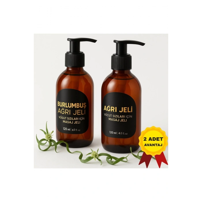 Burlumbuş Otu Vücut Sızıları Için Ağrı Ve Masaj Jeli 120 ml 2li Set