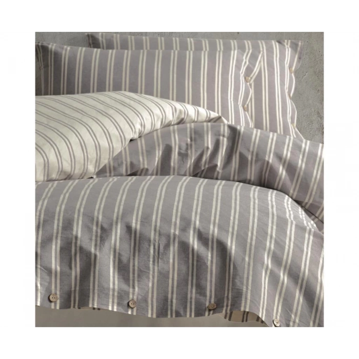 Butik Native Serisi Çift Kişilik Nev Takımı Madras v1 Gri