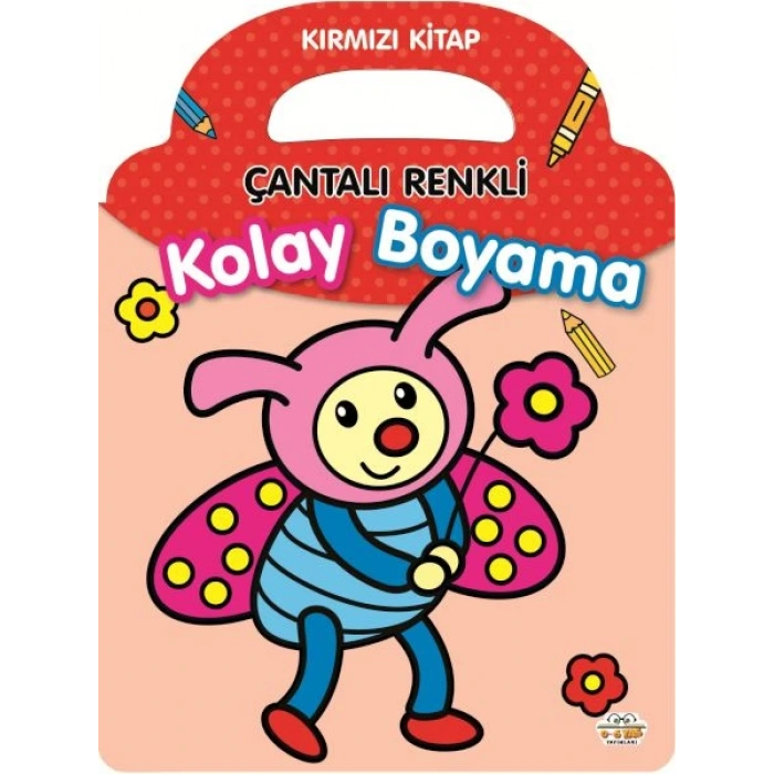Çantalı Renkli Kolay Boyama- Kırmızı