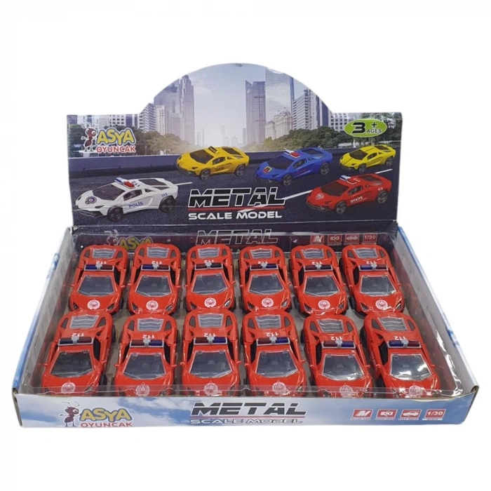 Çek Bırak Metal Araba Lamborgini  - İtfaiye
