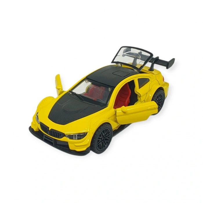 Çek Bırak Metal Arabalar  cm - 3671C - Sarı