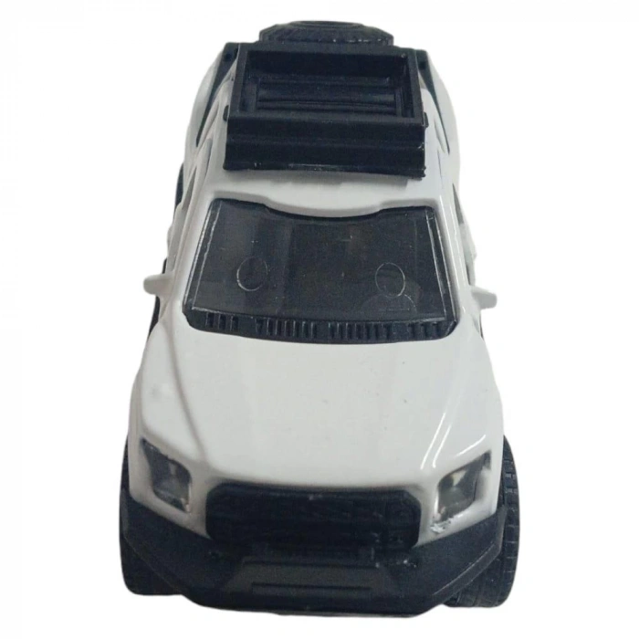 Çek Bırak Metal Arazi Aracı 13 cm - Beyaz