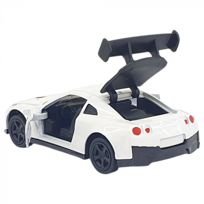 Çek Bırak Metal Küçük Arabalar 8 cm - 6411A - Beyaz