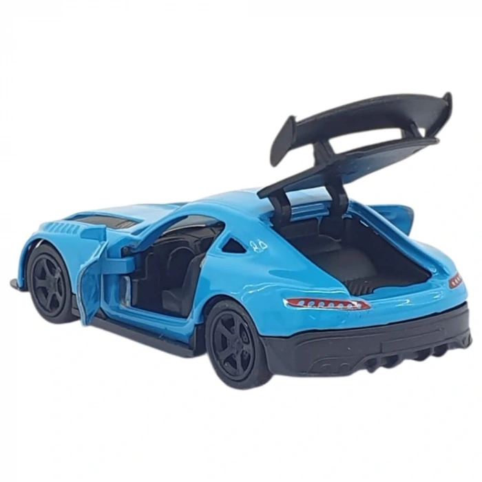 Çek Bırak Metal Küçük Arabalar 8 cm - 6411A - Mavi