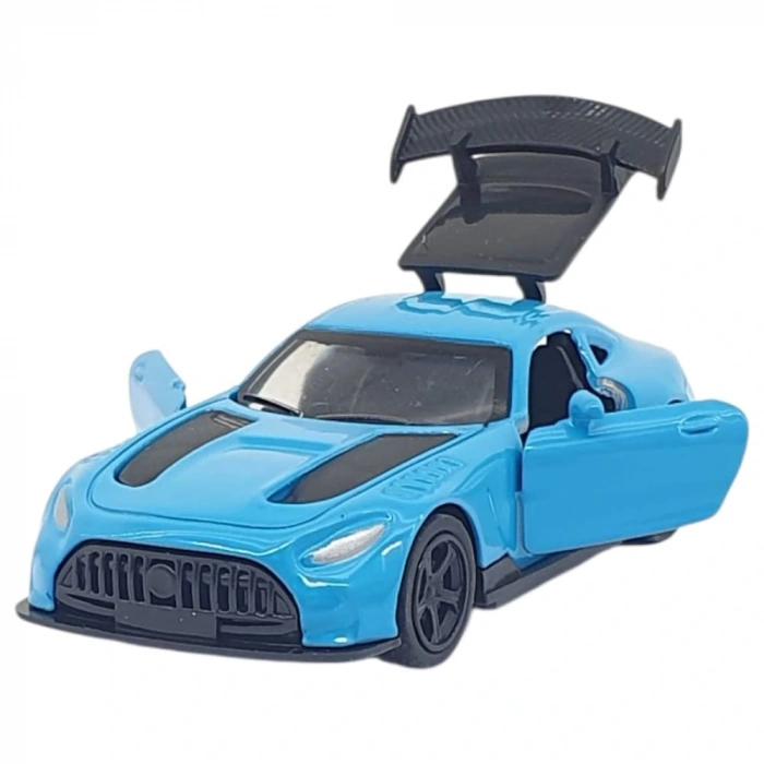 Çek Bırak Metal Küçük Arabalar 8 cm - 6411A - Mavi