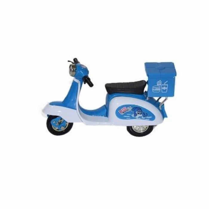 Çek Bırak Metal Vespa Motor  Cm - FY361A-D - Mavi
