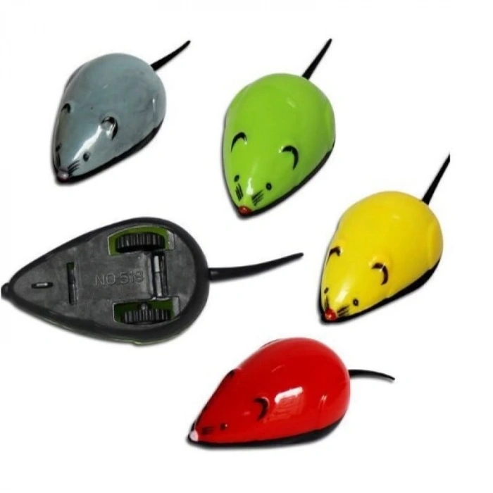 Çek Bırak Renkli Hareketli Fare Premiım 9×3.5×3CM Karışık Renklerde 1 Adet