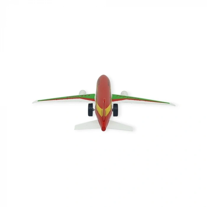 Çek Bırak Sesli Işıklı Metal Uçak - 180 - Kırmızı