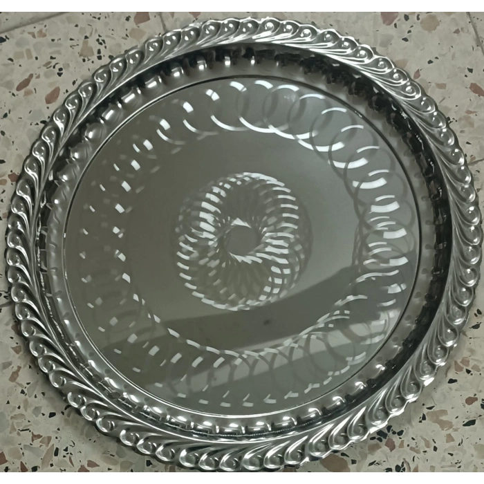 Çelik Sini Tepsi Yer Sofrası 47CM