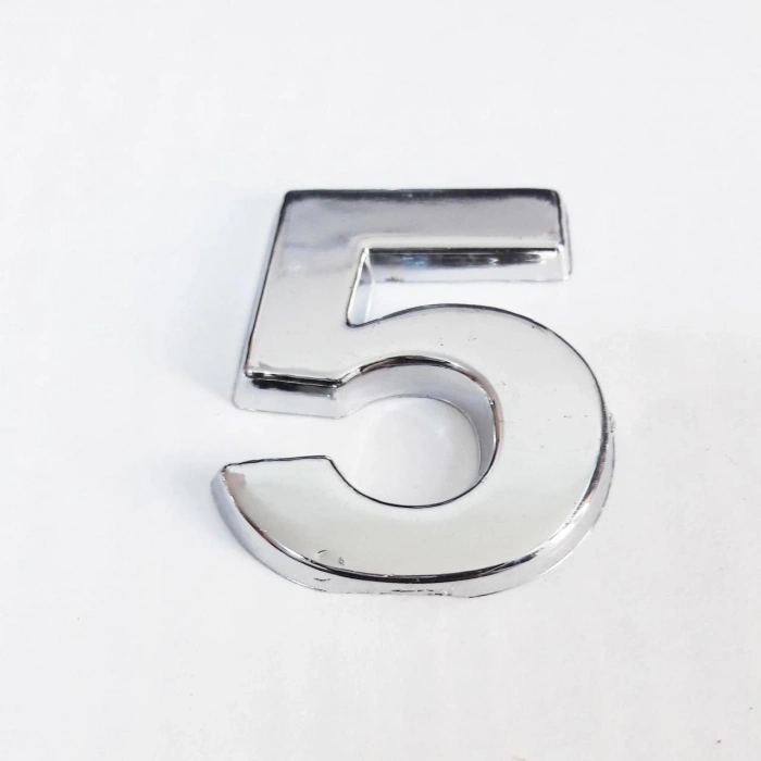 Cemax 5 Rakamı 3,75 cm Krom Yapışkanlı