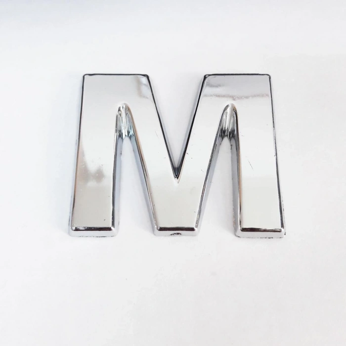 Cemax M Harfi  3,75 cm Krom Yapışkanlı
