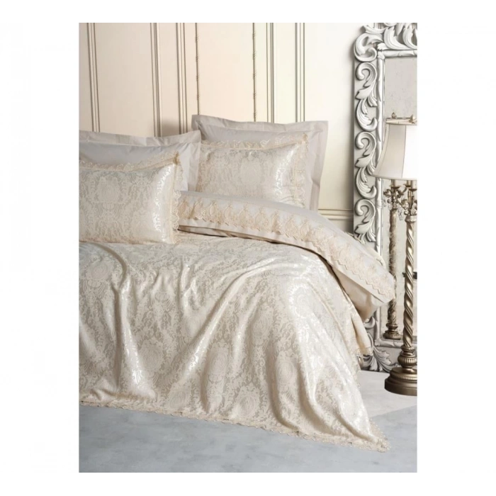 Chi Chi Çift Kişilik Pikeli Nev Takımı Silva Cappuccino